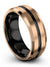 Engagement and Promise Band Set 18K Rose Gold Tungsten