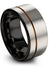 10mm 1st  Paper Wedding Bands for Guy Brushed Tungsten