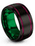 10mm Anniversary Band for Woman's Tungsten Man Bands Black