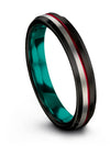 Catholic Promise Ring for Lady Woman Tungsten Wedding Rings Black Teal - Charming Jewelers