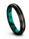 Black Wedding Bands for Male and Guys Wife and Her Tungsten Bands Promise Black - Charming Jewelers