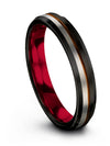 Black Copper Promise Band for Woman Matching Wedding Rings for Couples Tungsten - Charming Jewelers