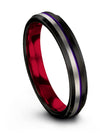 Black Plated Ring Set Guys Wedding Bands Black and Tungsten Custom Ring Black - Charming Jewelers
