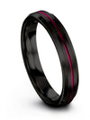 Brushed Black Wedding Ring Tungsten Carbide Wedding Rings Sets Boyfriend - Charming Jewelers