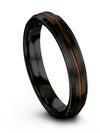 Woman Black Tungsten Carbide Wedding Rings Black Tungsten Bands for Male - Charming Jewelers