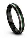 Black Plain Promise Rings Tungsten Band Rings Set Engagement Man Rings Couples - Charming Jewelers
