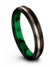 Black Wide Lady Promise Band Tungsten Carbide Wedding Rings Sets Plain Band - Charming Jewelers