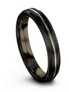 Black Wedding Rings for Couple Rare Wedding Bands Small Black Rings Couples - Charming Jewelers