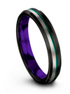 Black Guy Wedding Bands Tungsten Carbide Bevel Edge Band for Womans Matching - Charming Jewelers