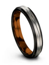 Tungsten Promise Rings for Couples Tungsten Bands Engrave Grey Plated and Grey - Charming Jewelers