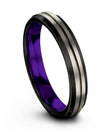 Wedding Bands for Husband Grey Tungsten Wedding Band Sets Fiance and Fiance - Charming Jewelers