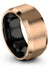 18K Rose Gold and Wedding Bands Man Tungsten Rings for Mens