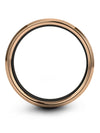 Common Anniversary Ring Engraved Tungsten 18K Rose Gold Plated Ring for Woman - Charming Jewelers
