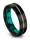 Black Wedding Band Bands Lady Tungsten Bands 6mm Ring Black Couples Engagement - Charming Jewelers