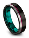 Brushed Wedding Ring Fancy Wedding Band Midi Rings Black Small Gifts Set - Charming Jewelers