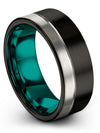 Wedding Sets for Fiance and Her Guy Tungsten Black Bands Personalized Promise - Charming Jewelers