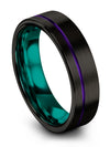 Male Wedding Rings Black Purple Tungsten Carbide Wedding Bands Set Ladies Gift - Charming Jewelers