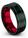 Tungsten Wedding Ring Woman&#39;s Black Tungsten Male Band Modernist Black Band - Charming Jewelers