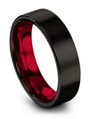Wedding Rings Sets in Black Tungsten Wedding Band Set Small Engagement Male - Charming Jewelers