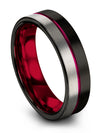 Man Matte Black Promise Rings Tungsten Band for Guys Engraved Customized Black - Charming Jewelers