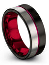 Wedding Ring for Womans Black Set Black Lady Bands Tungsten Personalized - Charming Jewelers