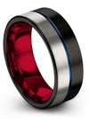 Lady Black Jewelry Black Tungsten Promise Band Engagement Man Ring Her - Charming Jewelers