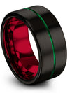 Brushed Promise Band Men Tungsten Carbide Band 10mm Matching Couple Best - Charming Jewelers