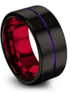 Tungsten Carbide Anniversary Band Sets Tungsten Black Wedding Rings Couples - Charming Jewelers