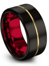 Awesome Wedding Ring Carbide Tungsten Wedding Band for Men&#39;s Promise Ring Black - Charming Jewelers