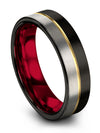 Tungsten Wedding Bands for Men&#39;s Men Black Wedding Band Tungsten Carbide Simple - Charming Jewelers