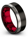 8mm Black Tungsten Wedding Ring Set of Rings for Female Present for Fiance Rings - Charming Jewelers