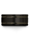 Men&#39;s Black Wedding Bands Sets Luxury Tungsten Band Black and Gunmetal Band - Charming Jewelers