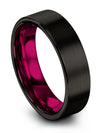 Tungsten Wedding Bands for Guys Black Man Engraved Tungsten Rings Fathers Day - Charming Jewelers