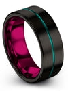 Guy Wedding Band 8mm Gunmetal Line Engravable Tungsten Band for Woman&#39;s Couple - Charming Jewelers