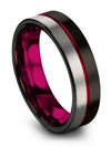 Black Lady Wedding Ring Tungsten Engagement Mens Ring for Couple Minimalist - Charming Jewelers