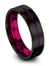 Black Unique Lady Wedding Bands Tungsten Carbide Ring 6mm Black for My King - Charming Jewelers