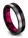 Wedding Rings for Female Small Black Tungsten Band for Male Black Couple Bands - Charming Jewelers