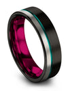 Black Band for Woman Wedding Tungsten Engagement Ring Affordable Promise Band - Charming Jewelers