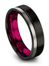 Black Wedding Rings Set Nice Tungsten Band Black and Black Rings for Guy Black - Charming Jewelers