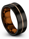 Lady Brushed Black Promise Band Tungsten Carbide Wedding Rings for Ladies - Charming Jewelers