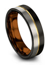 Black Rings for Weddings Engraved Tungsten Carbide Bands Set of Mens Bands - Charming Jewelers