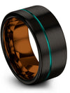 Couples Wedding Rings Sets Promise Bands for Ladies Tungsten Couple Black Ring - Charming Jewelers