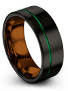 Him and Husband Wedding Rings Sets in Black Tungsten Couples Rings Sets Man - Charming Jewelers