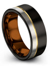 Black Wedding Ring for Couples Tungsten Valentines Day Ring Promise Rings - Charming Jewelers