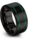 Wedding Band for Both Tungsten Carbide Bands for Couples Bands Black Mens - Charming Jewelers