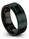 Woman Black Wedding Bands 8mm Tungsten Wedding Rings 8mm for Guys Couples Rings - Charming Jewelers