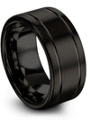 Personalized Wedding Bands for Couples Black Tungsten Carbide Bands Promise - Charming Jewelers
