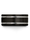 Wedding Band and Bands for Men&#39;s Black Tungsten Ring Black Set Black Bands - Charming Jewelers