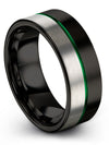 Black Rings for Female Wedding Tungsten Ring for Scratch Resistant Couples - Charming Jewelers