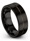 Men&#39;s and Guys Promise Band Sets Black Tungsten Ring for Guys Black - Charming Jewelers
